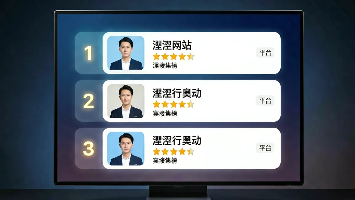 涩涩网站热门榜单封面图，展示多个排行榜卡片排列在屏幕上，突出各平台综合评分对比